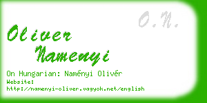 oliver namenyi business card